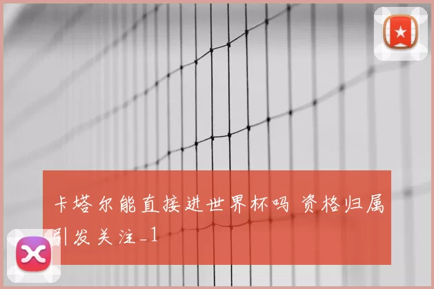 卡塔尔能直接进世界杯吗 资格归属引发关注_1